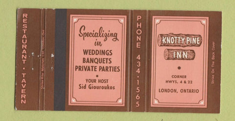 Matchbook Cover - Knotty Pine Inn London ON 30 Strike