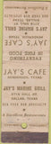 Matchbook Cover - Jay's Cafe Dallas TX WORN