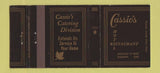 Matchbook Cover - Cassio's Hotel Restaurant Sudbury ON 30 Strike