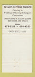 Matchbook Cover - Cassio's Hotel Restaurant Sudbury ON 30 Strike
