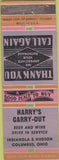 Matchbook Cover - Harry's Carry Out Columbus OH