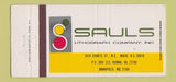 Matchbook Cover - Sauls Lithograph Annapolis MD 30 Strike