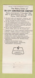 Matchbook Cover - Tri City Construction Kansas City MO 30 Strike