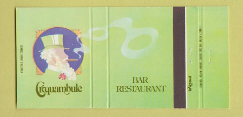 Matchbook Cover - Croquambule Restaurant Bar QC? 30 Strike