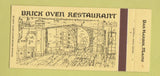 Matchbook Cover - Black Oven Restaurant Bar Harbor ME 30 Strike