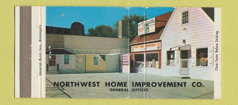 Matchbook Cover - Northwest Home Improvement Minneapolis MN 30 Strike