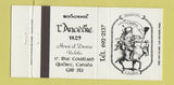 Matchbook Cover - Restaurant L Ancetre Quebec QC 30 Strike