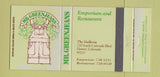 Matchbook Cover - Mr Greenjeans Toronto ON 30 Strike