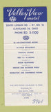 Matchbook Cover - Valley View Motel Cleveland OH 30 Strike