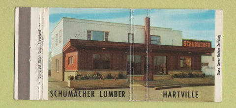 Matchbook Cover - Schumacher Lumber Hartville OH WEAR 30 Strike