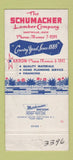 Matchbook Cover - Schumacher Lumber Hartville OH WEAR 30 Strike