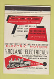 Matchbook Cover - Roland Electric Baltimore MD 40 Strike