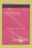 Matchbook Cover - New Rose Bowl Chicago IL restaurant 40 Strike
