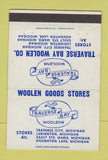 Matchbook Cover - Traverse Bay Woolens Traverse City MI Ludington 40 Strike