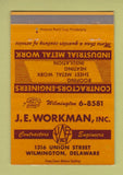 Matchbook Cover - JE Workman Contractors Engineers Wilmington DE 40 Strike