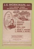 Matchbook Cover - JE Workman Contractors Engineers Wilmington DE 40 Strike