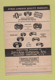 Matchbook Cover - LubriKup Company Wayne Wood Tyler TX rod packing 40 Strike