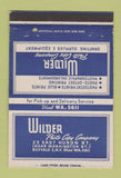 Matchbook Cover - Wilder Photo Copy Buffalo NY Drafting Supply 40 Strike