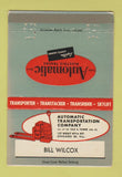 Matchbook Cover - Automatic Electric Trucks Chicago IL Bill Wilcox  40 Strike