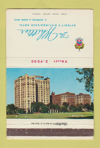 Matchbook Cover - The Whittier Hotel Detroit MI 40 Strike