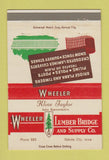 Matchbook Cover - Wheeler Lumber Bridge Dakota City IA 40 Strike