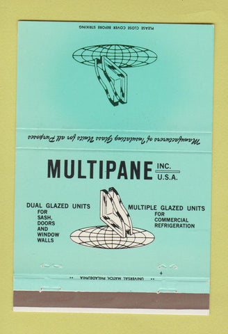 Matchbook Cover - Multipane Glazed Door Window Pennsauken NJ WEAR 40 Strike