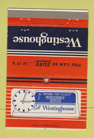 Matchbook Cover - Westinghouse Appliance Maintenance  40 Strike