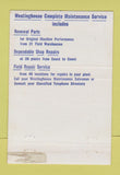 Matchbook Cover - Westinghouse Appliance Maintenance  40 Strike