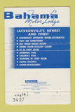 Matchbook Cover - Bahama Motor Lodge Jacksonville FL 40 Strike