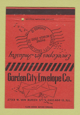 Matchbook Cover - Garden City Envelope Company Chicago IL WEAR 40 Strike