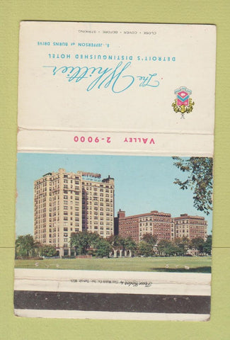 Matchbook Cover - The Whittier Hotel Detroit MI 40 Strike