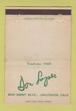 Matchbook Cover - Don Laper? Hollywood CA WEAR 40 Strike