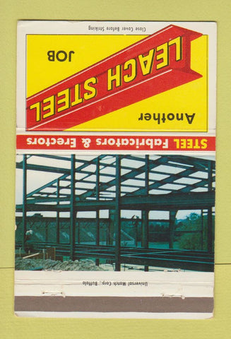 Matchbook Cover - Leach Steel Rochester NY 40 Strike