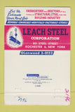 Matchbook Cover - Leach Steel Rochester NY 40 Strike