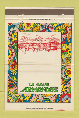 Matchbook Cover - Le Club Armondo's Williamsville NY 40 Strike