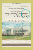 Matchbook Cover - Zaback Funeral Home Ashtabula OH 40 Strike