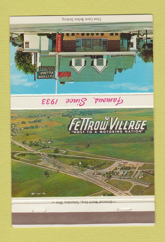 Matchbook Cover - Fettrow Village London OH 40 Strike