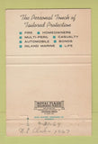 Matchbook Cover - LaRowe Insurance Morenci MI 40 Strike