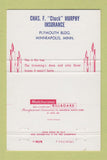 Matchbook Cover - Chas Murphy Insurance Minneapolis MN 40 Strike
