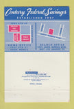 Matchbook Cover - Century Federal Savings Santa Monica Los Angeles CA 40 Strike