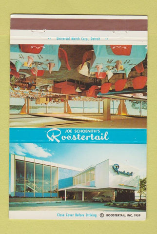 Matchbook Cover - Roostertail Restaurant Detroit MI 40 Strike