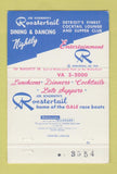 Matchbook Cover - Roostertail Restaurant Detroit MI 40 Strike