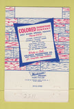 Matchbook Cover - Colored Sandstone West Baden Springs IN 40 Strike