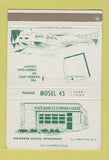 Matchbook Cover - State Bank of Howards Grove WI 40 Strike