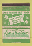 Matchbook Cover - Lester Hardware Rochester NY WEAR 40 Strike