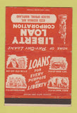 Matchbook Cover - Liberty Loan Corp Silver Spring MD 40 Strike