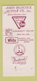 Matchbook Cover - John Hancock Supply Memphis TN 30 Strike