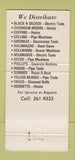 Matchbook Cover - Brock Tool Plumbing Heating Livonia MI 30 Strike