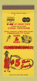 Matchbook Cover - Nu 5 Auto Parts Downey Southgate CA 30 Strike