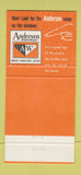 Matchbook Cover - Andersen Windows Prasse Lumber  30 Strike